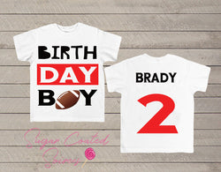 Football Birthday Boy Tee, Football Birthday, Sports Birthday, Sports Tee, Football Shirt,  Personalized Birthday Boy Shirt, Tshirt Tee
