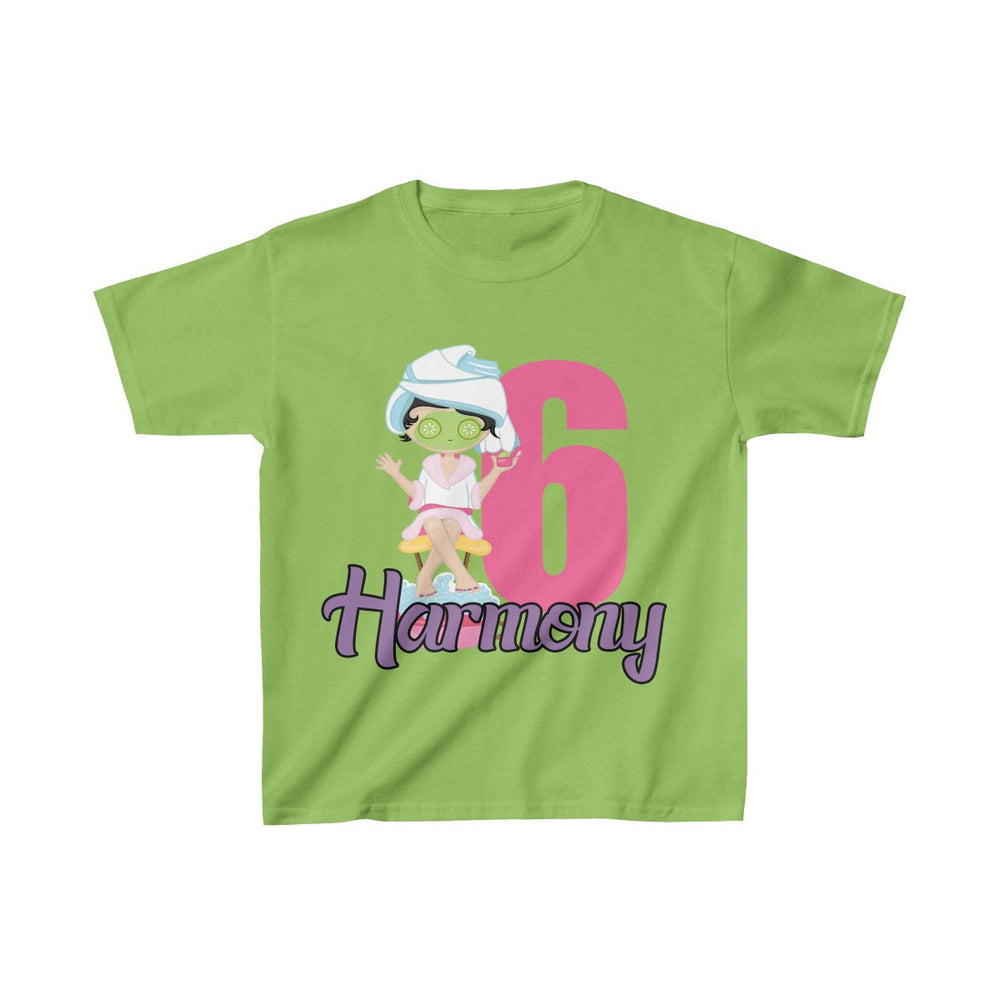 Personalized Spa Girls Theme Kids Birthday Party Heavy Youth Cotton Tee, Multiple Colors, Makeup, Beauty