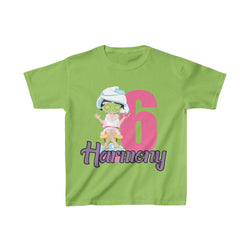 Personalized Spa Girls Theme Kids Birthday Party Heavy Youth Cotton Tee, Multiple Colors, Makeup, Beauty