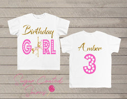 Carp6usel Birthday Girl Tee, Carousel Party, Carousel birthday, Personalized Glitter Birthday Shirt Any Age + Name 1,2,3,4,5   Tshirt Tee