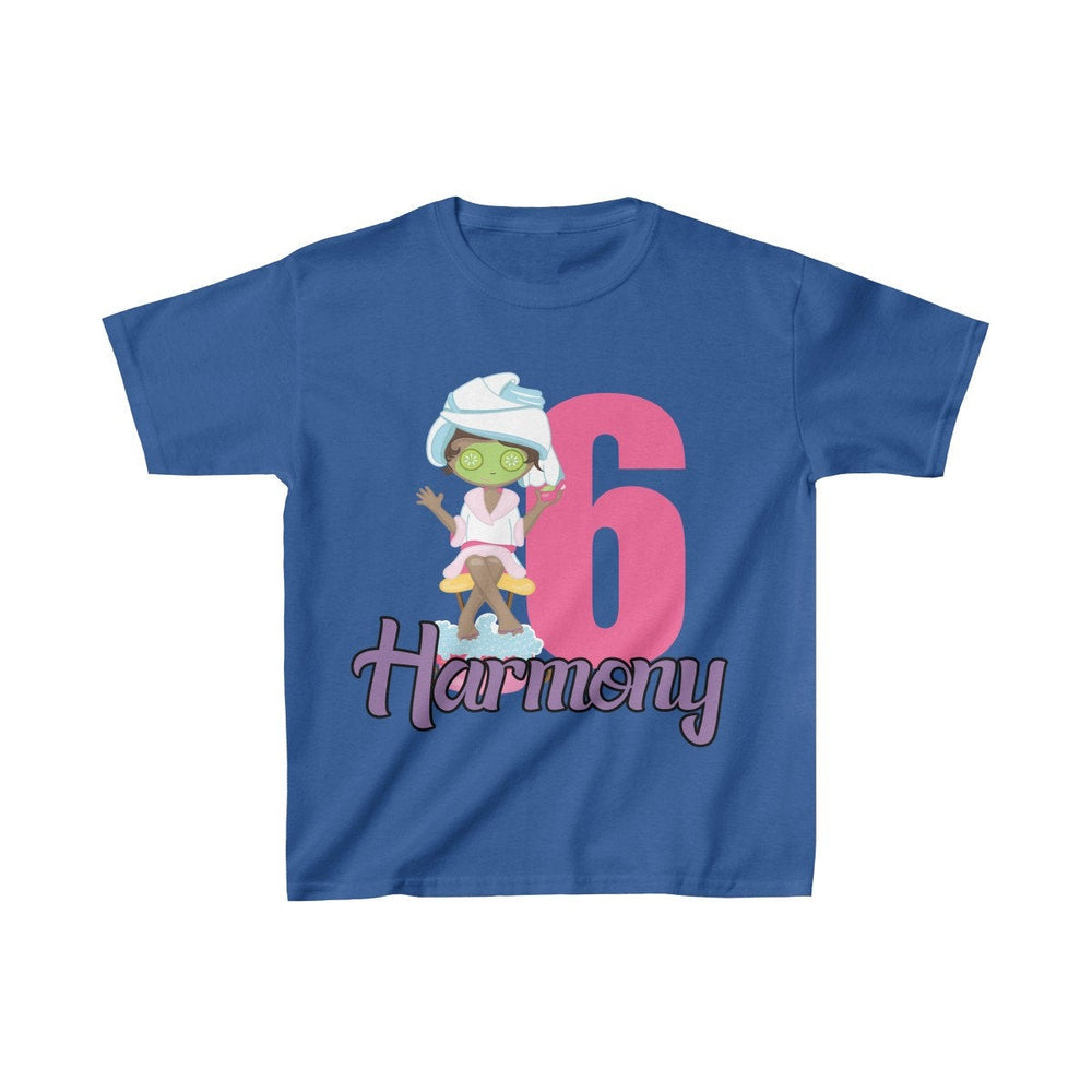 African American Spa Girls Birthday Shirt, Beauty, Personalized Kids Birthday Party Shirt,  Youth Cotton Tee, Multiple Colors, Makeup