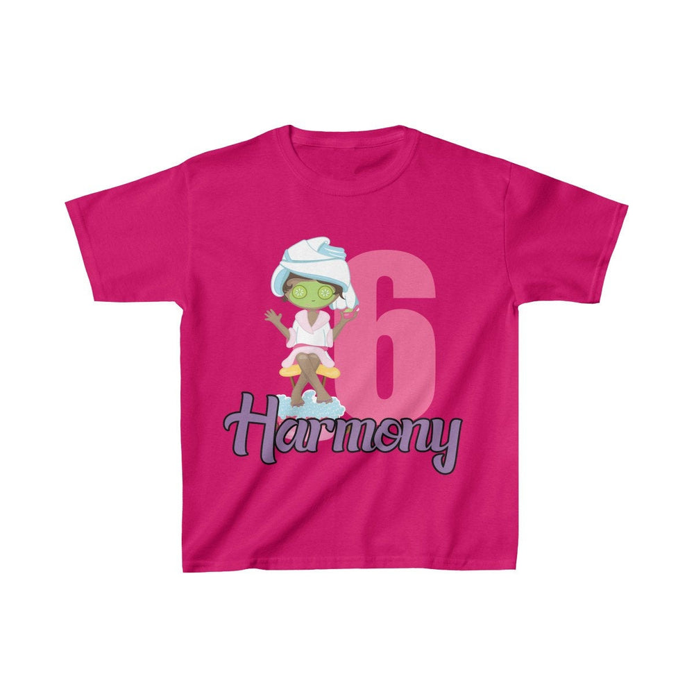 African American Spa Girls Birthday Shirt, Beauty, Personalized Kids Birthday Party Shirt,  Youth Cotton Tee, Multiple Colors, Makeup
