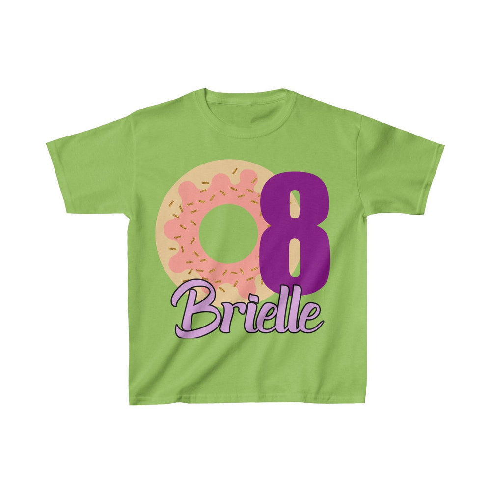 Personalized Donut Sweets Theme Kids Birthday Party Heavy Youth Cotton Tee, Multiple Colors
