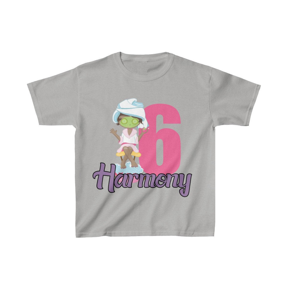African American Spa Girls Birthday Shirt, Beauty, Personalized Kids Birthday Party Shirt,  Youth Cotton Tee, Multiple Colors, Makeup