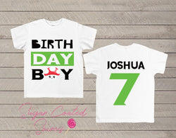 Birthday Boy Tee Shirt Video Game, Gamer Personalized Birthday Boy Shirt, Mario Mushroom,Game Controller Any Age + Name 1,2,3,4,5 Tshirt Tee