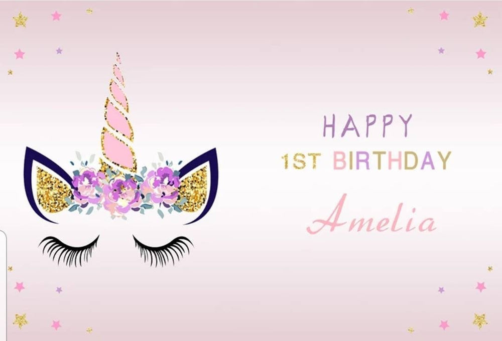 UNICORN Backdrop, Printed Personalized Pink Unicorn Backdrop, Unicorn Birthday Party, Unicorn Baby Shower Vinyl Backdrop 3x5ft 5x7ft