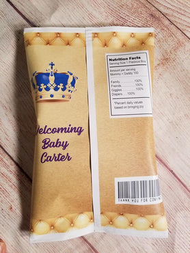 Digital File Purple Royal Baby Chip Bag, Prince Chip Bag, Gold Royal Baby, Royal Babyshower, Digital Chip Bag, Printable Chip Bag