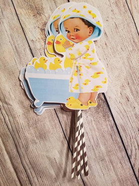 Rubber Duck Centerpiece, Rubber Duck Babyshower, Rubber Duck Birthday Party Decor, Splish Splash Decor