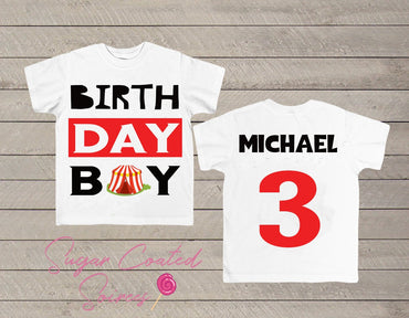 Circus Birthday Boy Tee, Circus Birthday Shirt, Carnival Birthday, Circus Party, Carnival Party