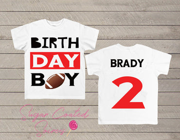 Football Birthday Boy Tee, Football Birthday, Sports Birthday, Sports Tee, Football Shirt,  Personalized Birthday Boy Shirt, Tshirt Tee