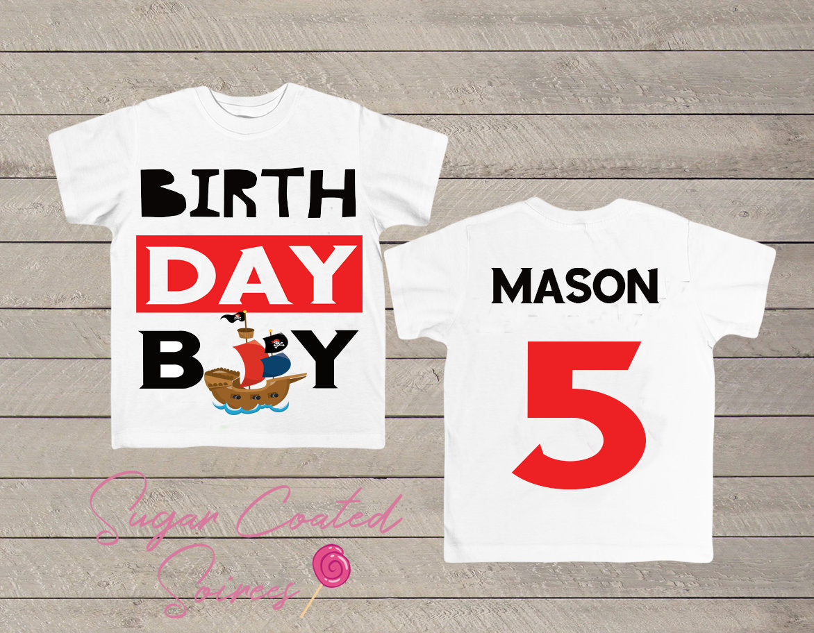 Pirate Ship Birthday Boy Tee, Pirate Birthday, Pirate Party, Pirate Shirt