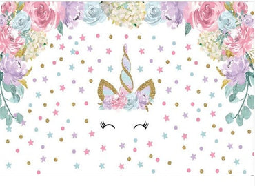 UNICORN Backdrop, Printed Personalized Pink Unicorn Backdrop, Unicorn Birthday Party, Unicorn Baby Shower Vinyl Backdrop 3x5ft  5x7ft