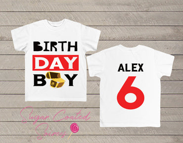 Pirate Birthday Boy Tee, Pirate Shirt Pirate Birthday, Treasure Chest Shirt Personalized Birthday Boy Shirt Any Age + Name 1,2,3,4,5 Tshirt