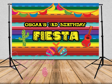 PRINTED Fiesta Backdrop, Serape Backdrop, Fiesta birthday, Mexican backdrop, Cinco de Mayo Party, Taco birthday, Taco Party,
