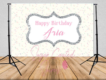 Printed Donut Backdrop, Sprinkles Backdrop, Sprinkles birthday, Donut birthday decorations, Donut  Party, donut  Banner, vinyl Backdrop