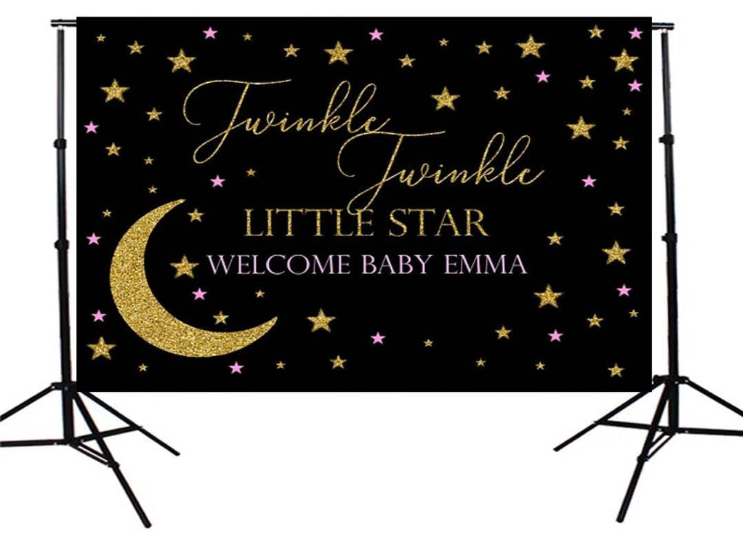 PRINTED Twinkle Little Star backdrop, Twinkle Little Star babyshower, Twinkle Little Star birthday