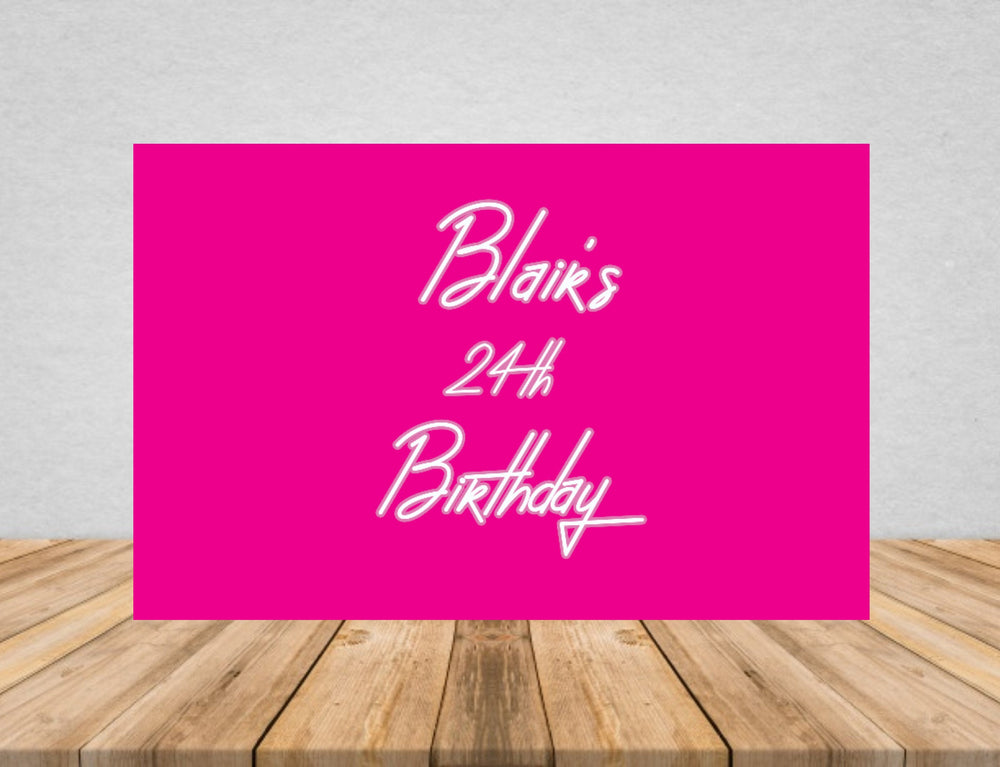 Printed Hot Pink Backdrop, Neon Pink Backdrop, 21st Birthday, Pink Birthday, Pink Party, Neon Party, vinyl backdrop