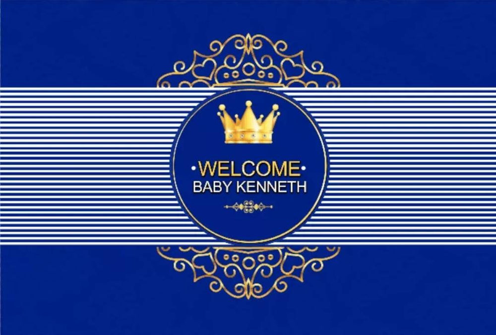 Printed blue Royal Baby backdrop, Royal Prince backdrop, Royal Baby shower decorations, Prince Birthday, Prince babyshower, Vinyl Backdrop