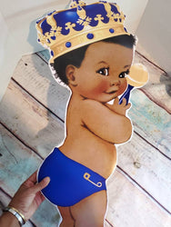 Blue Royal Baby 16 inch prop, 36 inch, Prince Babyshower Prop, 3ft Centerpiece Prop, Royal Baby Party